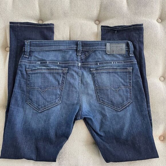 Diesel Thavar Ripped Wash U0821 Stretch Distressed Slim Skinny 32x32 - Picture 2 of 12